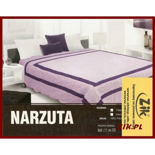 Narzuta pikowana na duże łóżko | 220x240cm, fioletowy
