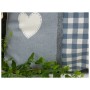 Poszewka dekoracyjna na poduszkę | 40x40cm, kolor jeans, bawełniana, wzór serca