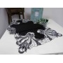 Bieżnik haftowany na ławę | 60x120, czarny, prostokąt